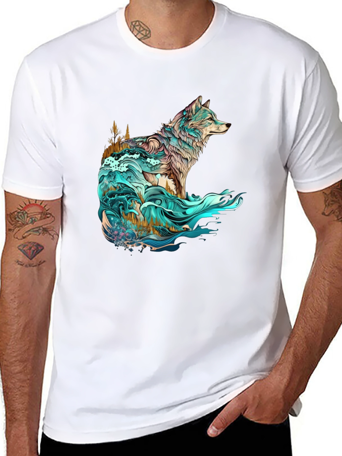 Wolf Spirit Graphic Tee - Nature Inspired Design