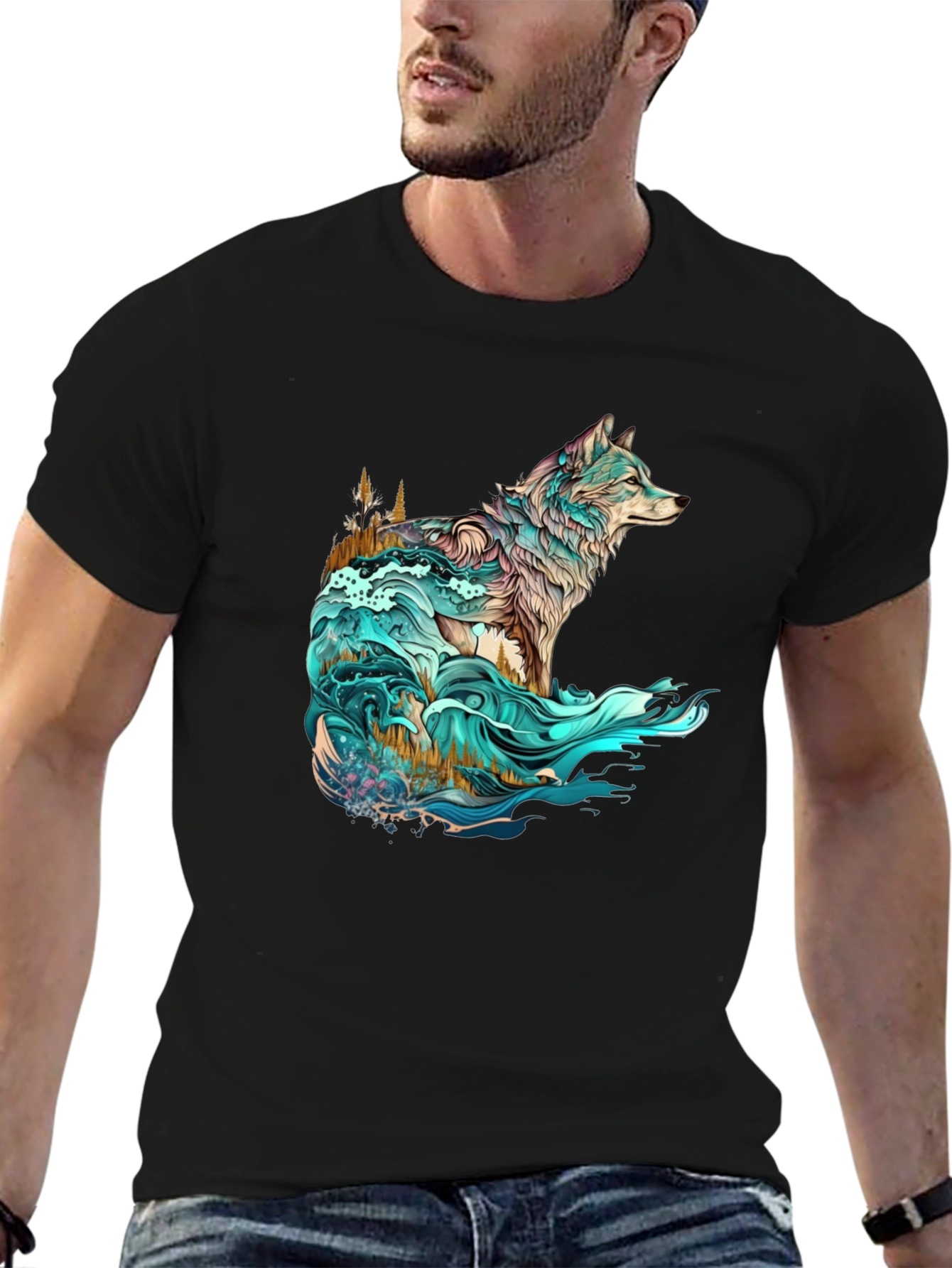 Wolf Spirit Graphic Tee - Nature Inspired Design