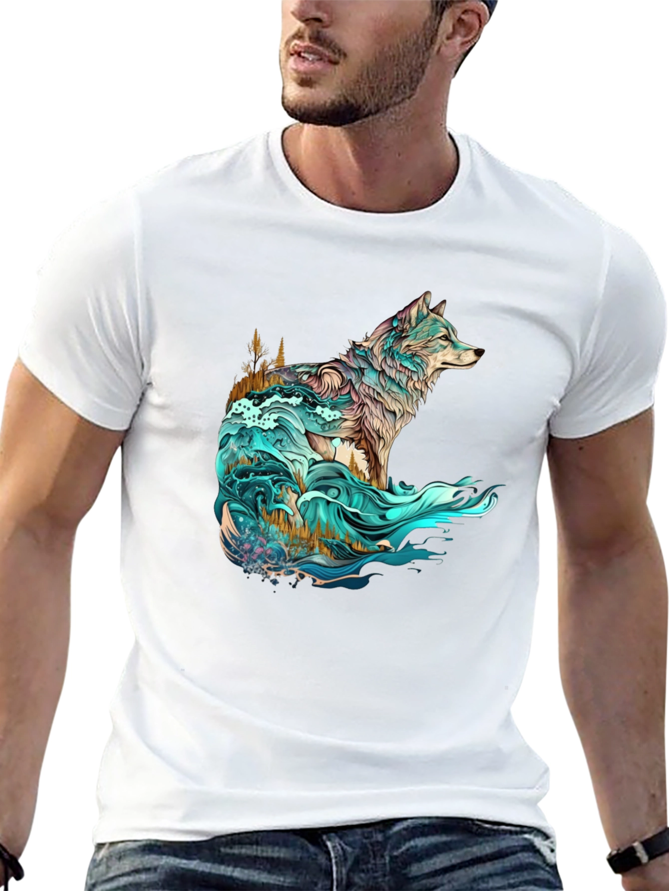 Wolf Spirit Graphic Tee - Nature Inspired Design
