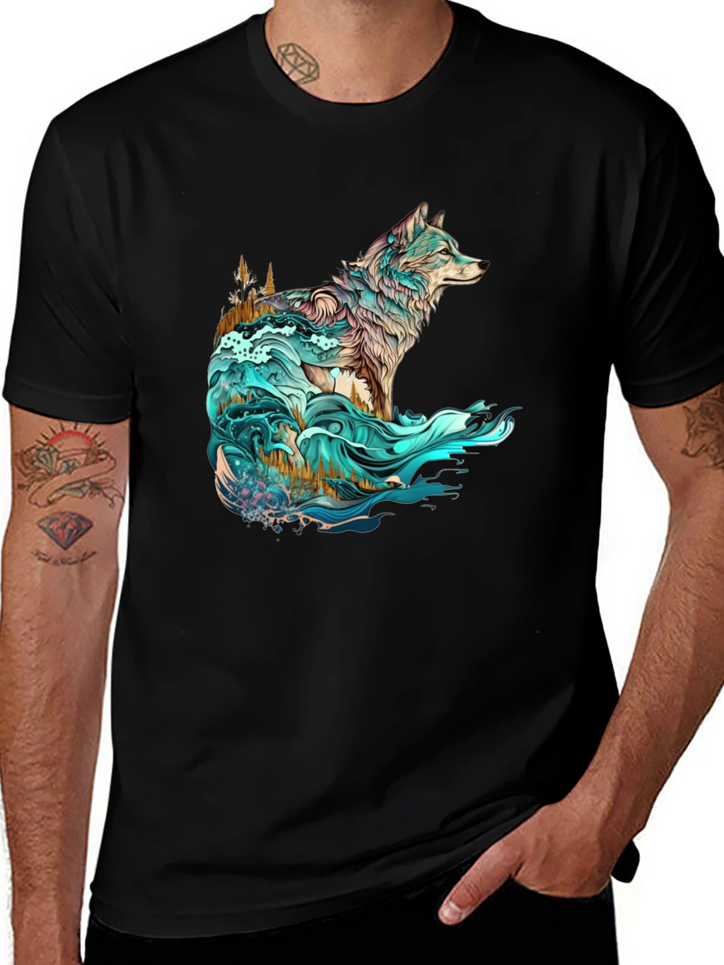 Wolf Spirit Graphic Tee - Nature Inspired Design