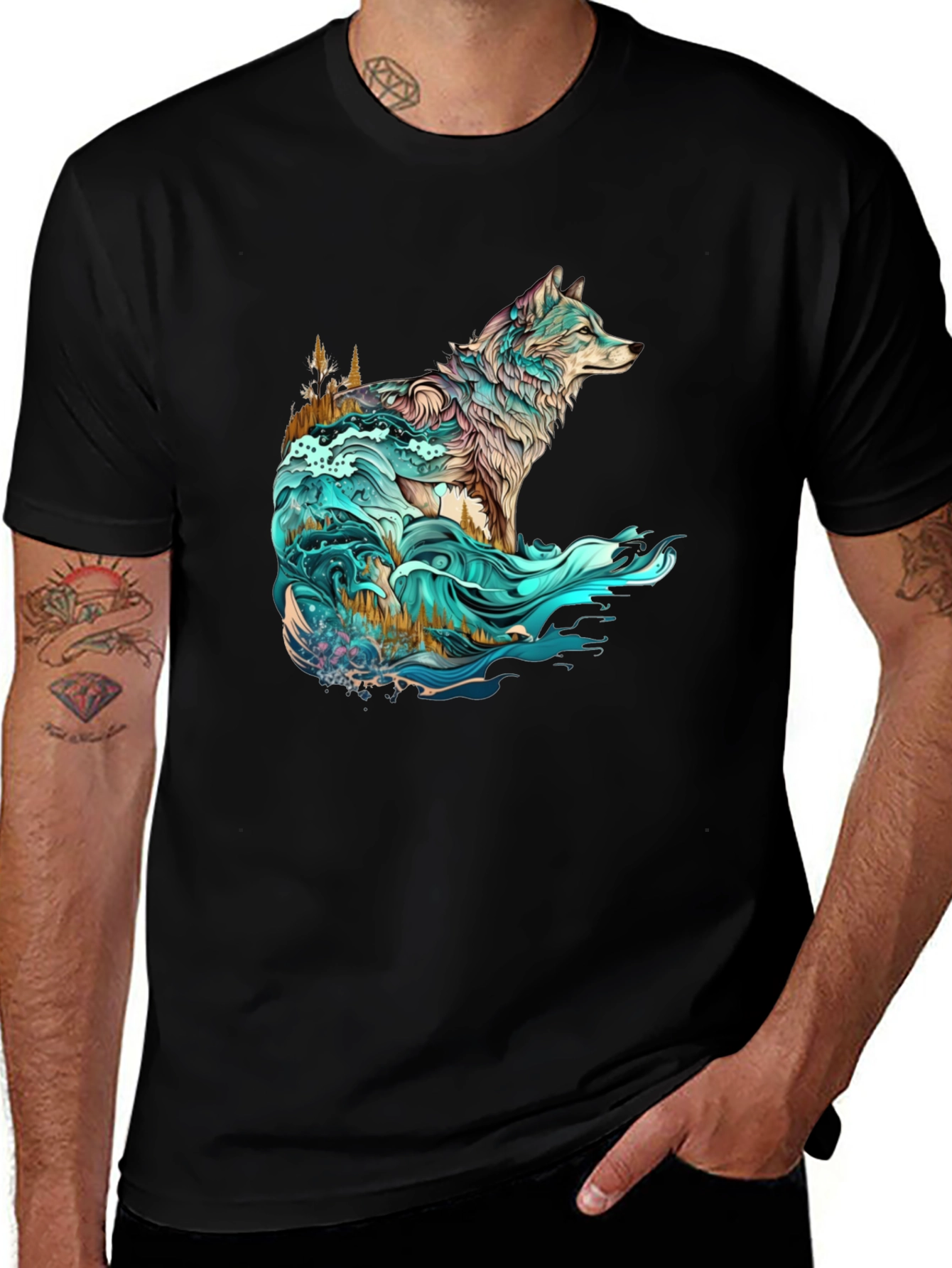 Wolf Spirit Graphic Tee - Nature Inspired Design