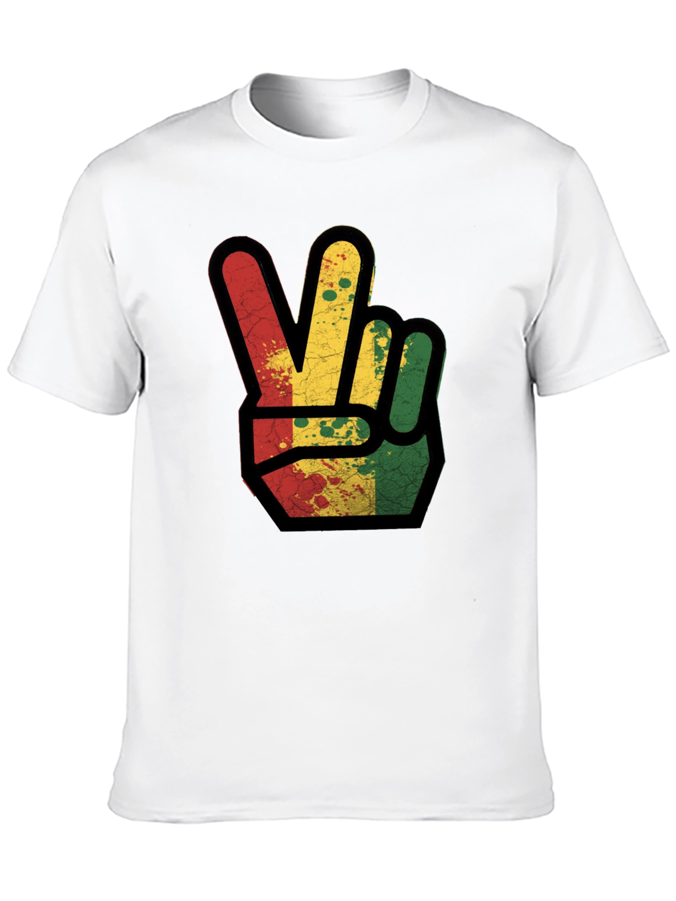 Rasta Peace Sign Graphic Tee
