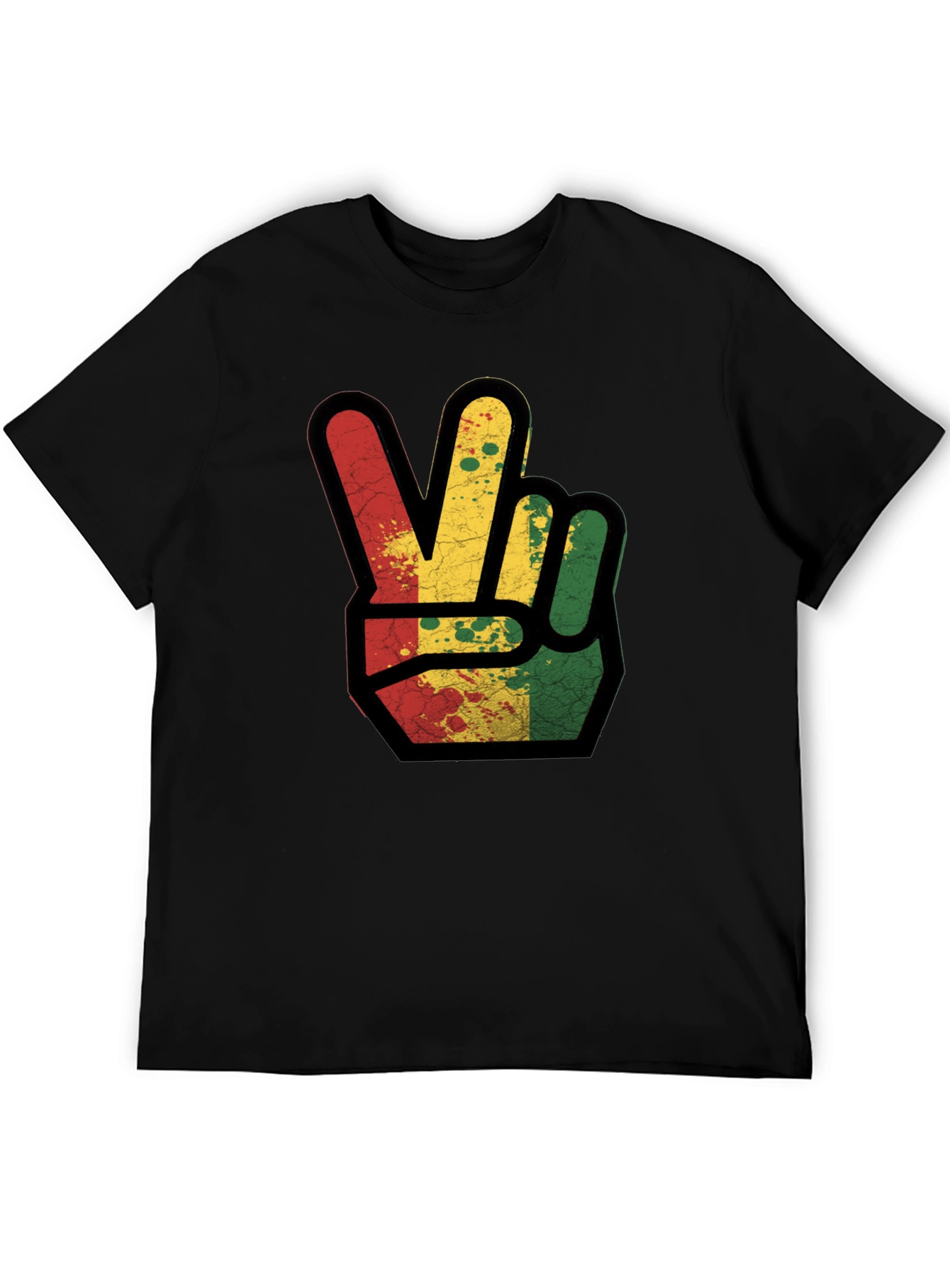 Rasta Peace Sign Graphic Tee