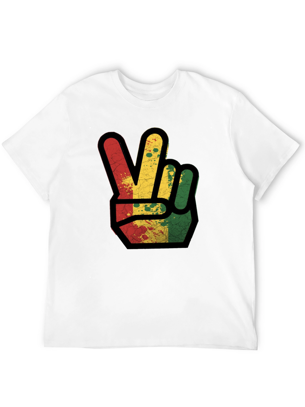 Rasta Peace Sign Graphic Tee