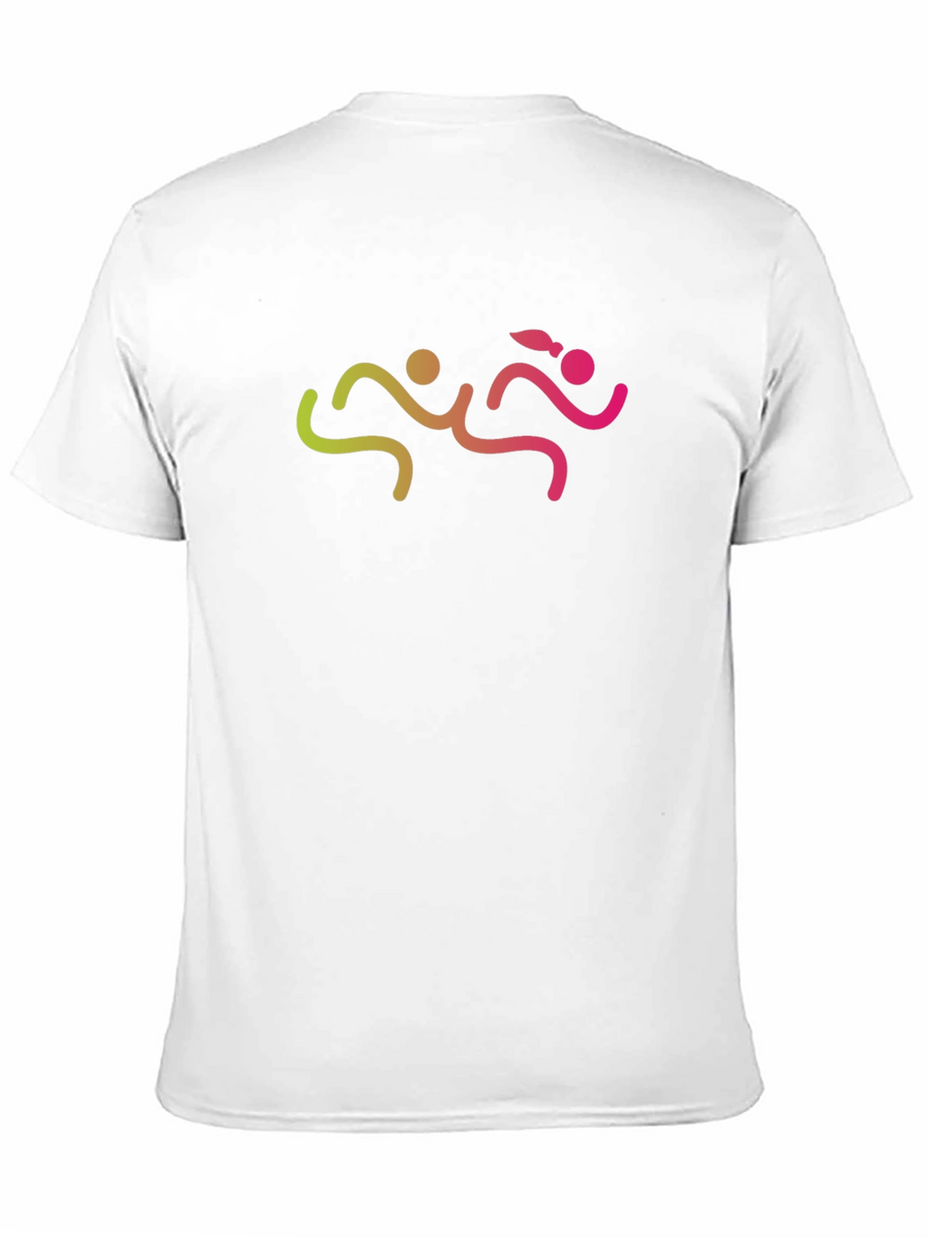 Mens Black Graphic Tee - Running Couple Design