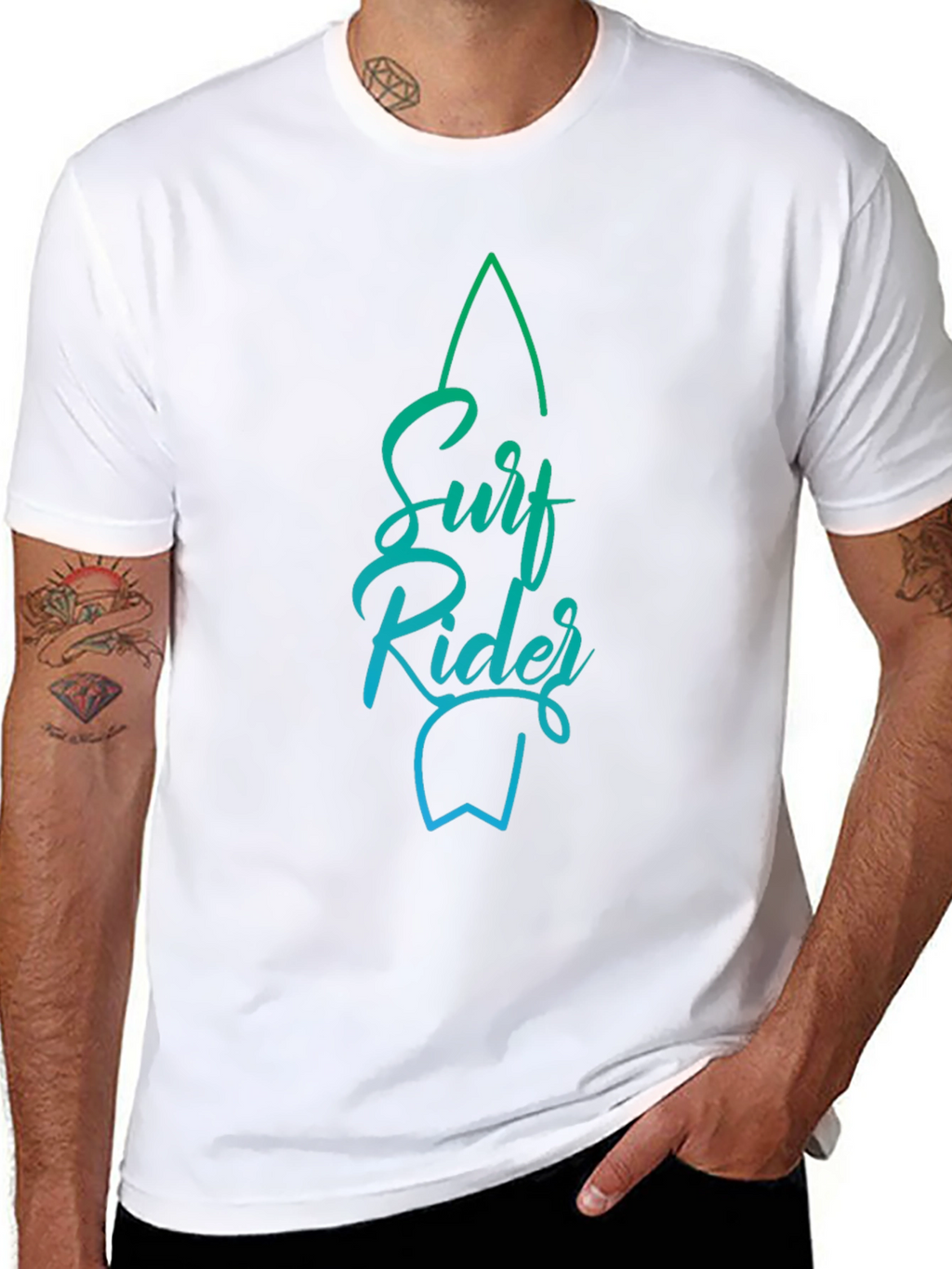 Surf Rider Graphic Tee - Stylish Black T-Shirt