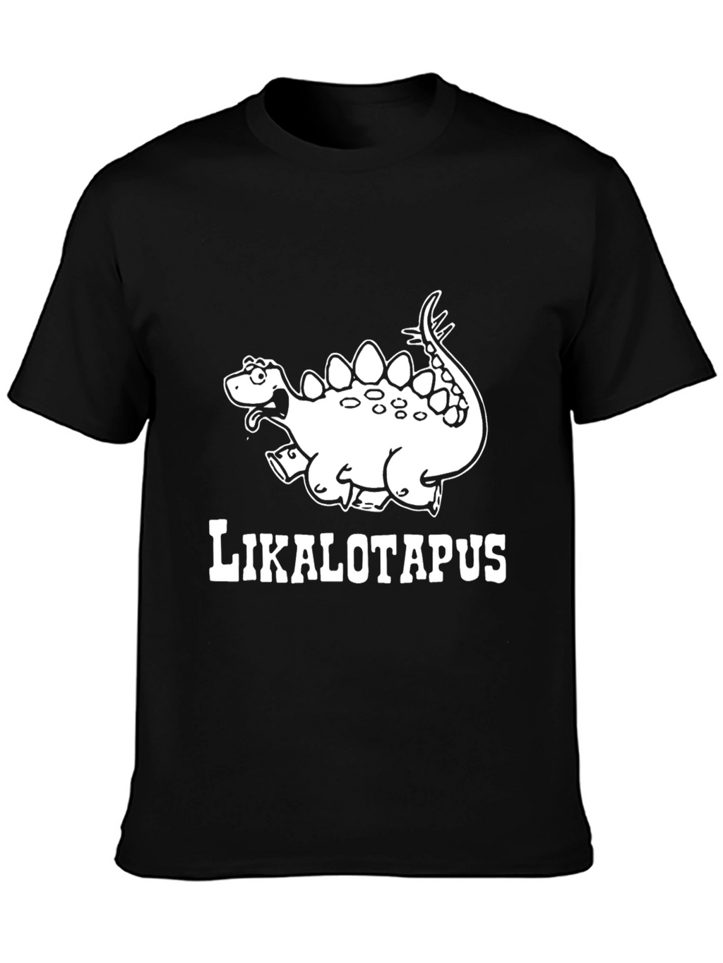 Likolotapus Dinosaur Graphic Black T-Shirt