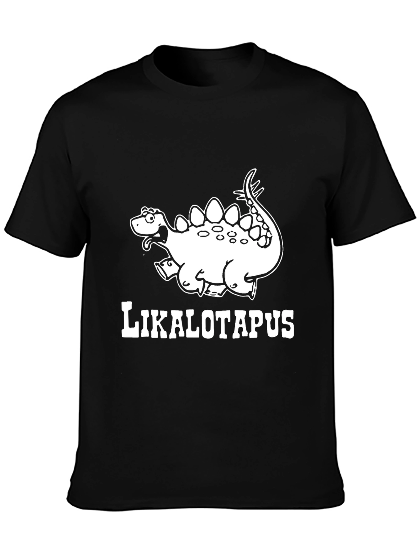 Likolotapus Dinosaur Graphic Black T-Shirt