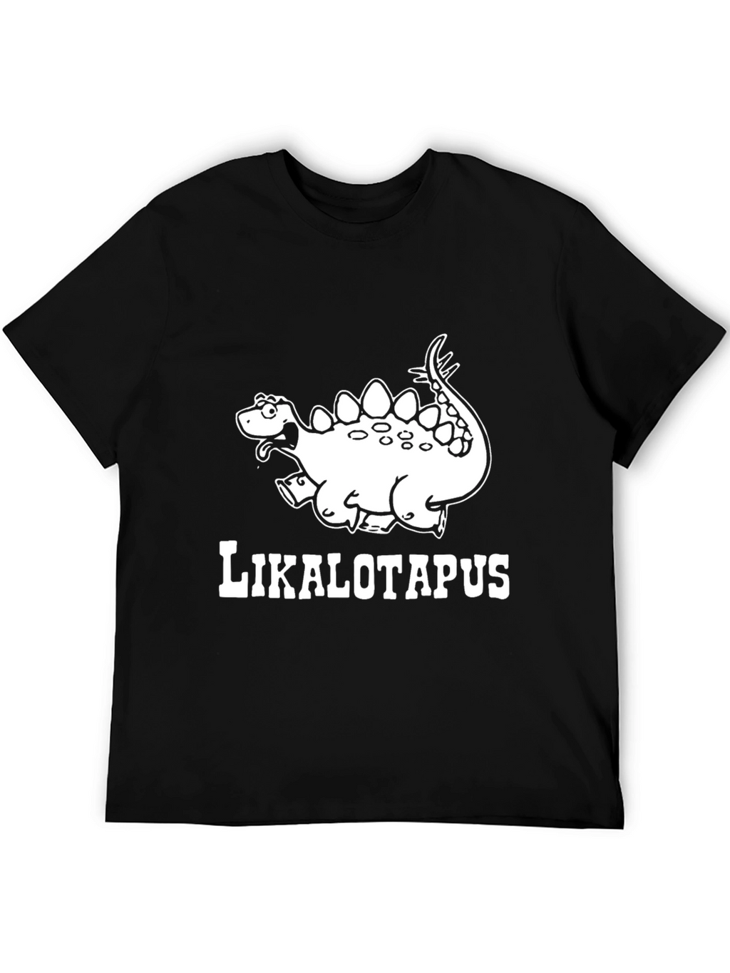 Likolotapus Dinosaur Graphic Black T-Shirt