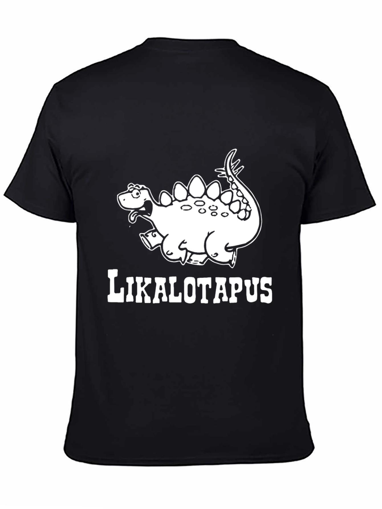Likolotapus Dinosaur Graphic Black T-Shirt