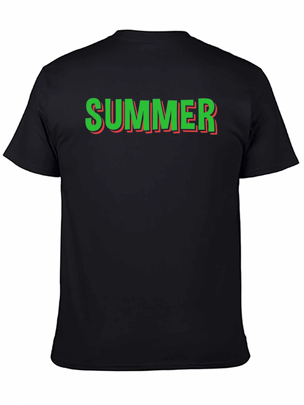 Summer Graphic Tee - Black Cotton T-Shirt