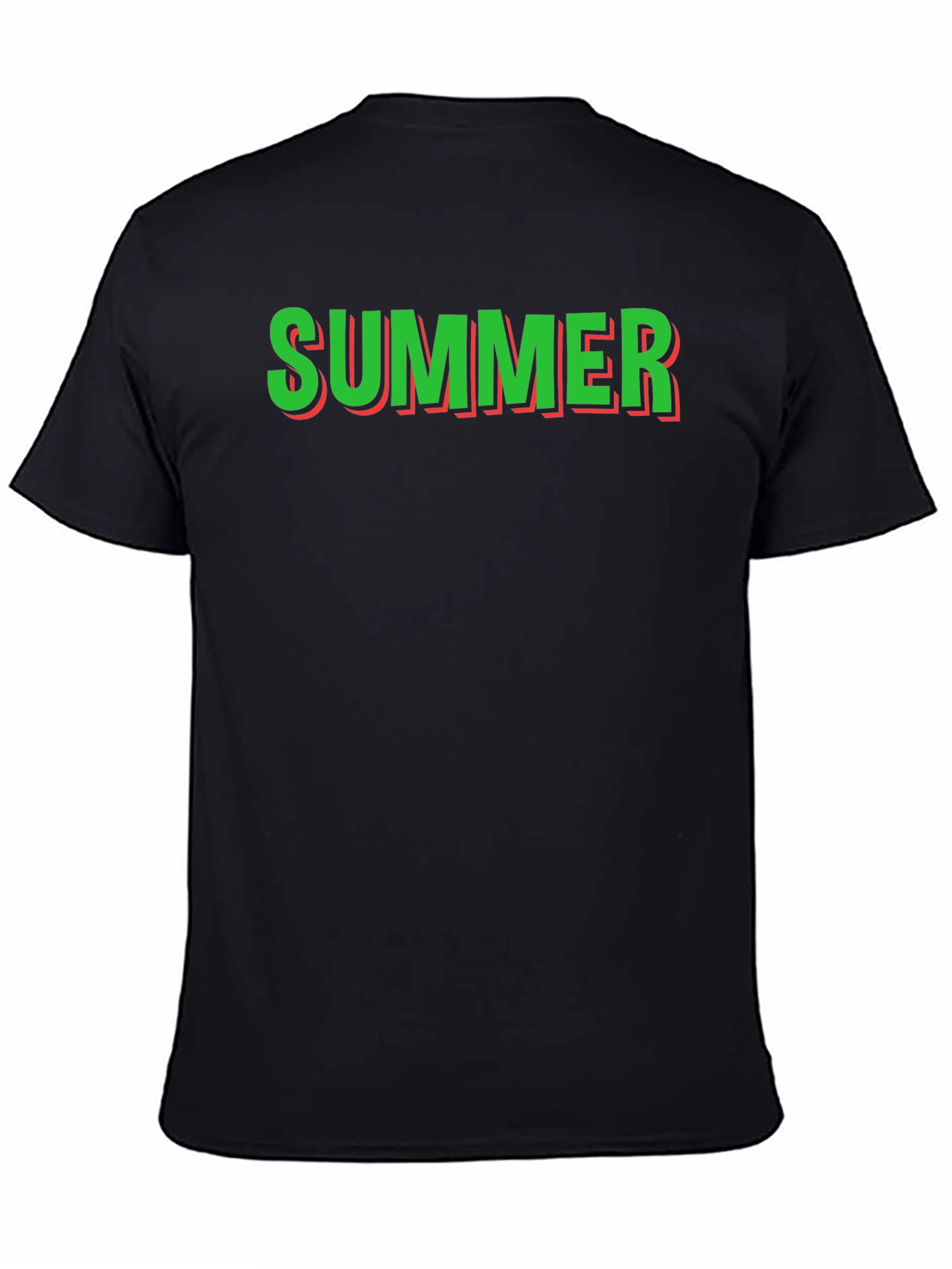 Summer Graphic Tee - Black Cotton T-Shirt