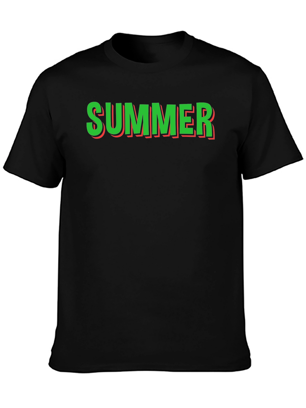 Summer Graphic Tee - Black Cotton T-Shirt