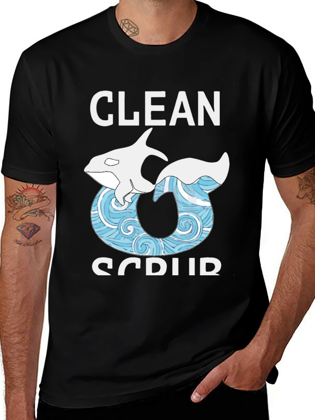 Clean & Scrub Orca Graphic Tee