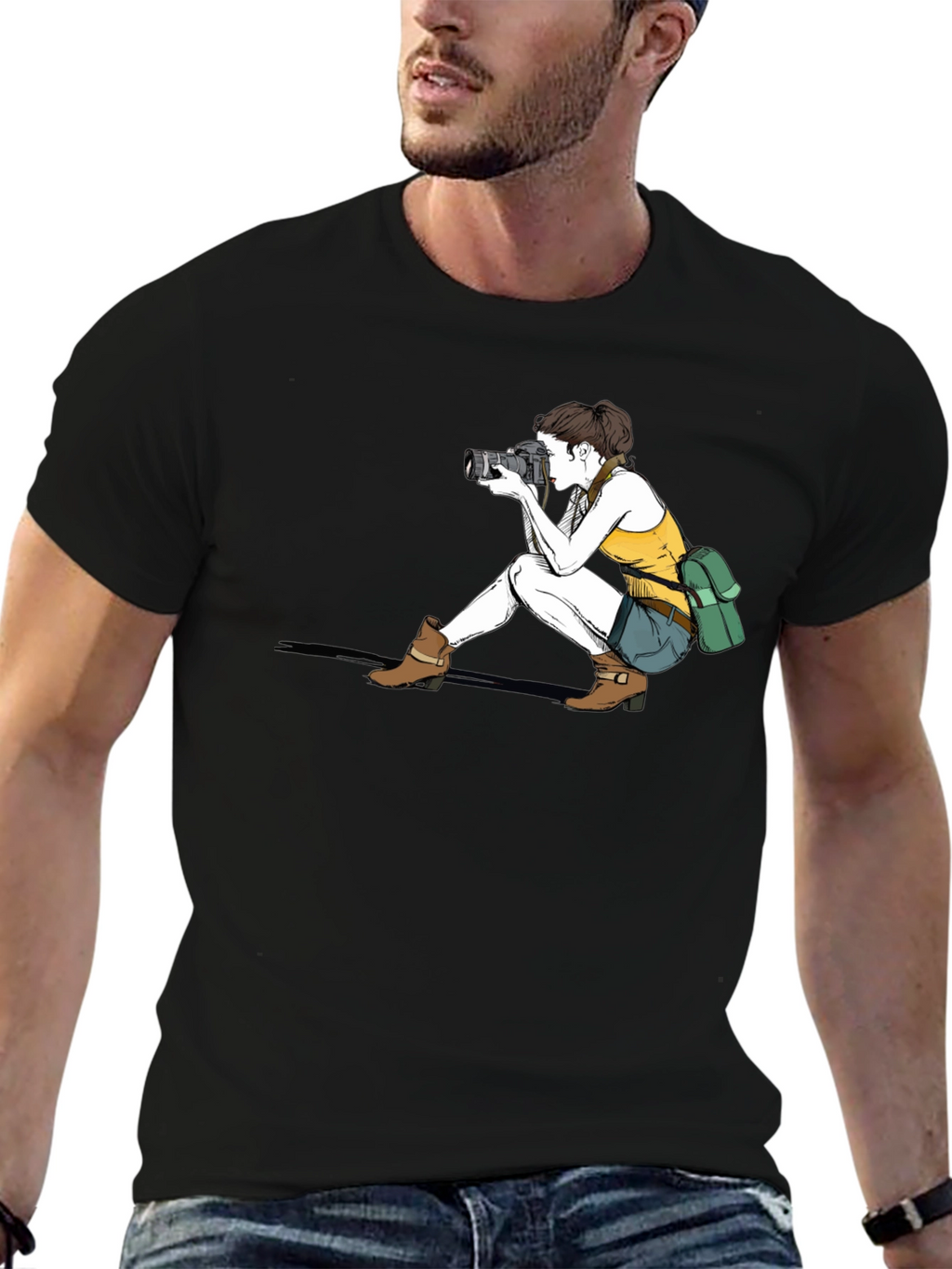 Photographer Graphic Black T-Shirt