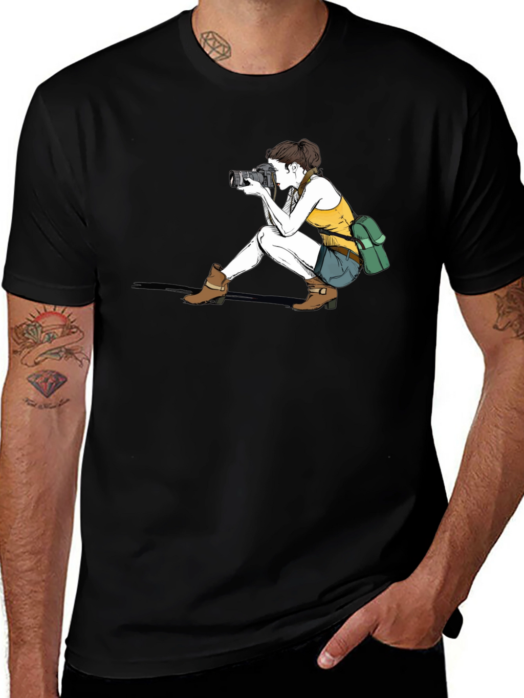Photographer Graphic Black T-Shirt