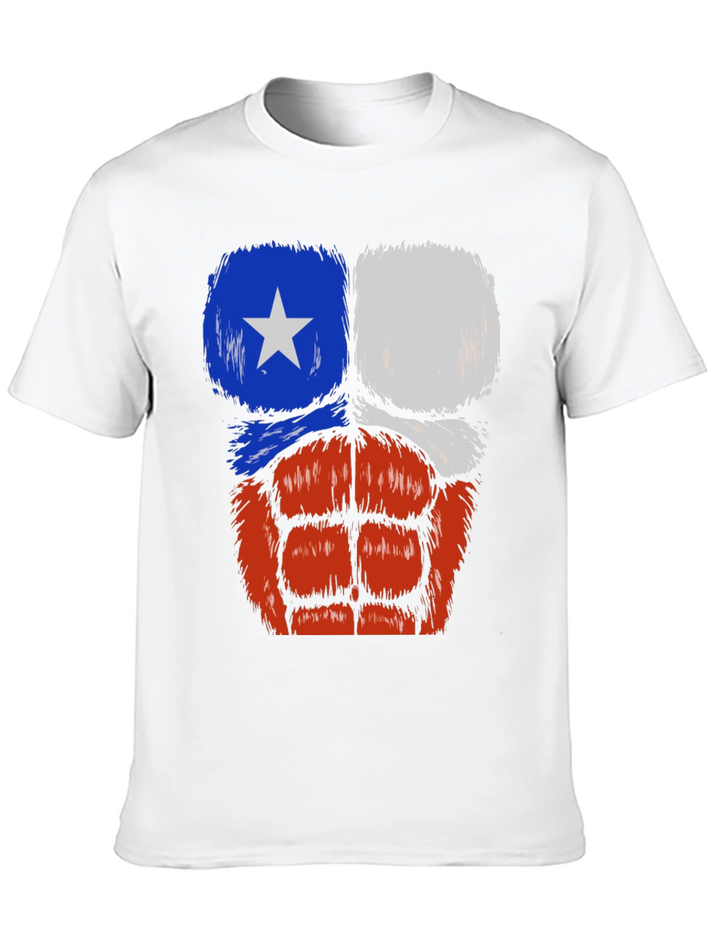 Chile Flag Muscle Chest T-Shirt - Black