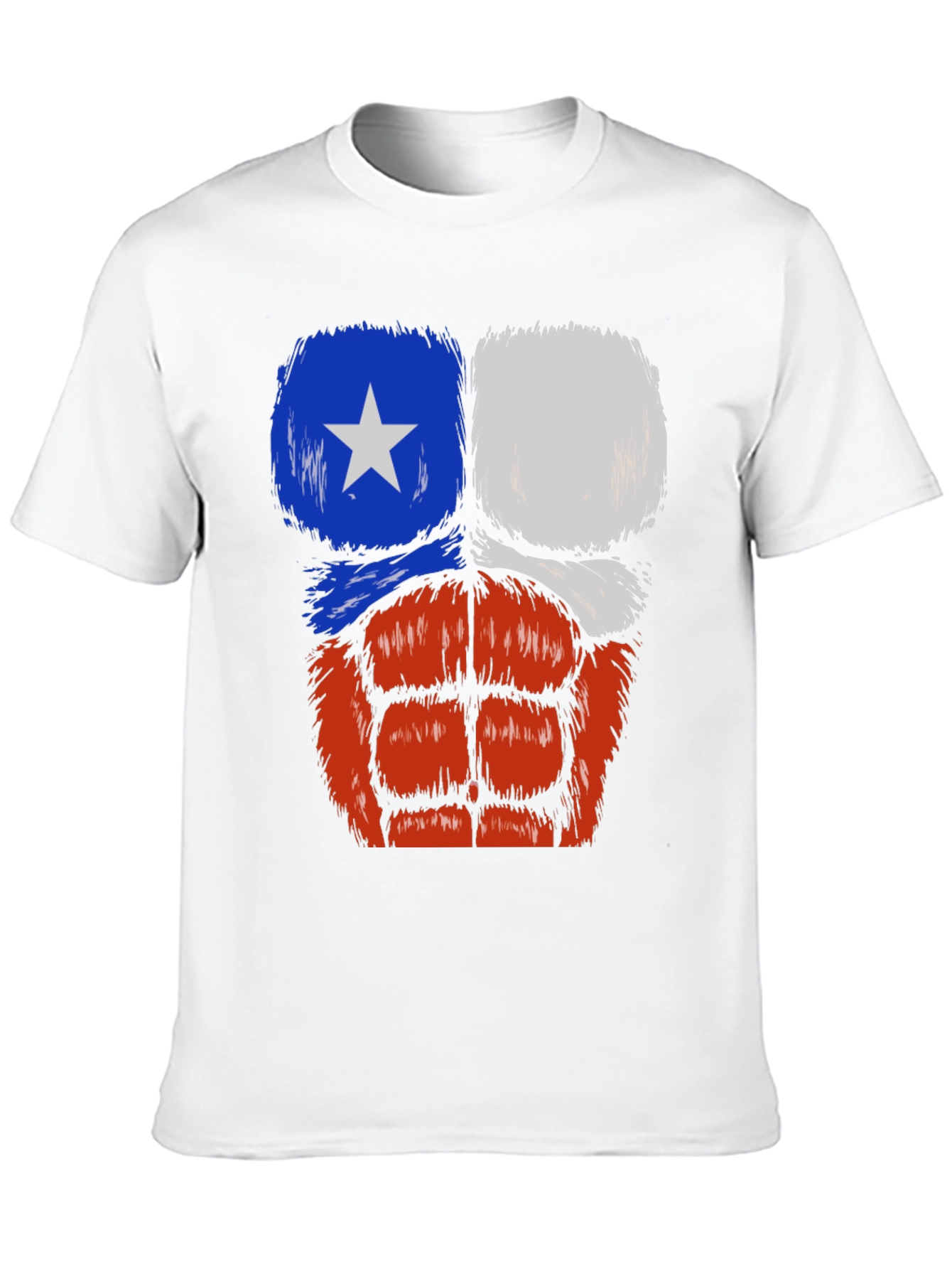 Chile Flag Muscle Chest T-Shirt - Black