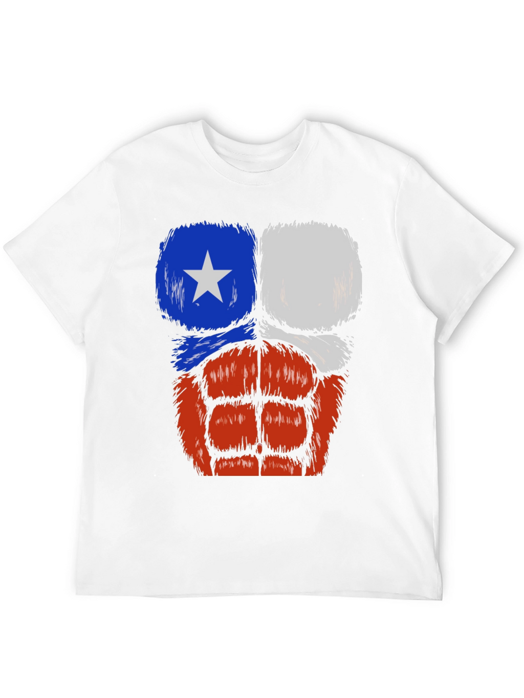 Chile Flag Muscle Chest T-Shirt - Black