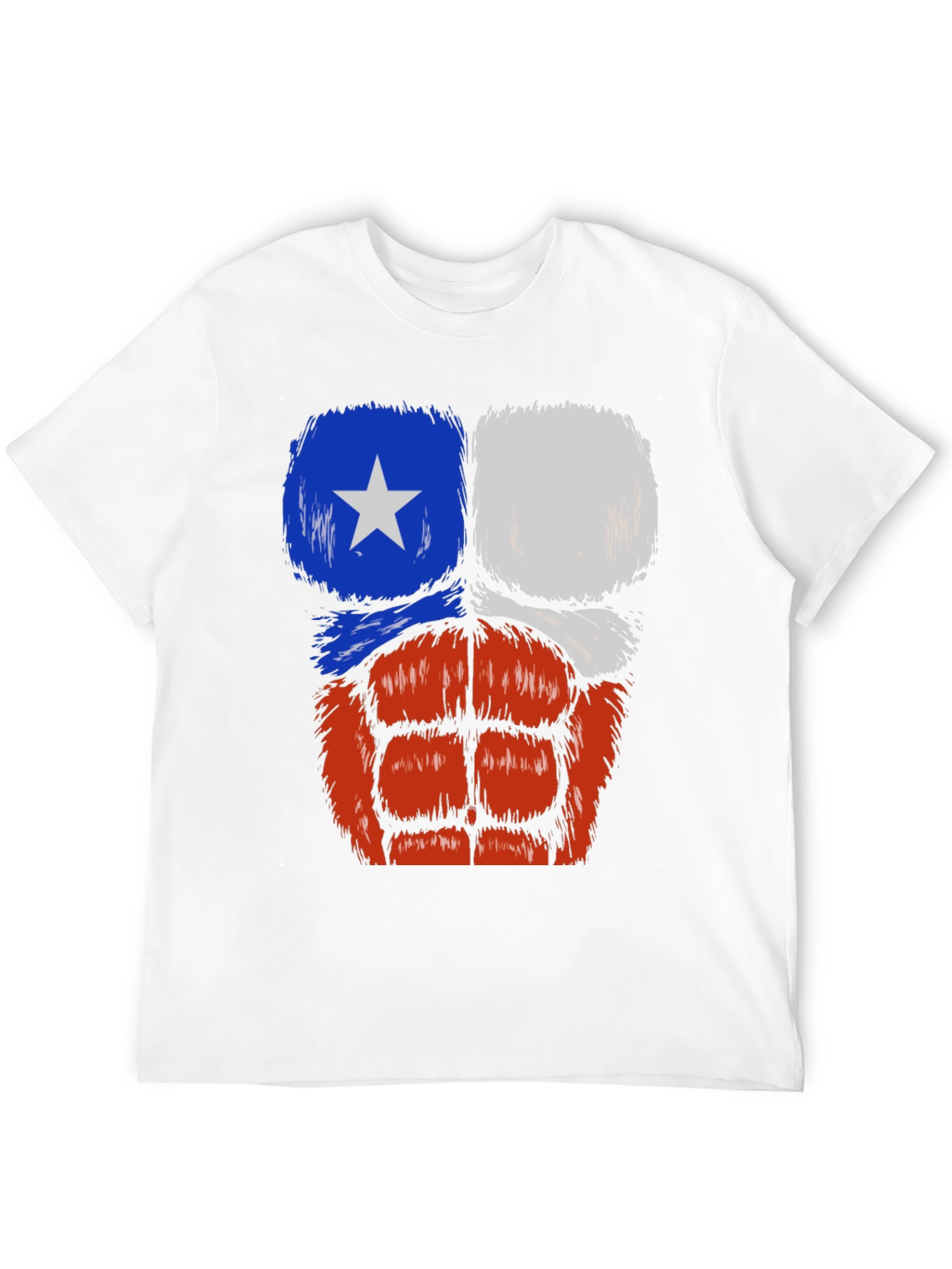 Chile Flag Muscle Chest T-Shirt - Black