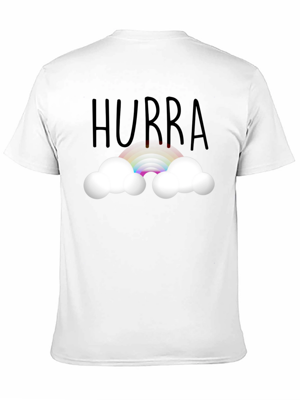 Hurra Rainbow Cloud Black T-Shirt