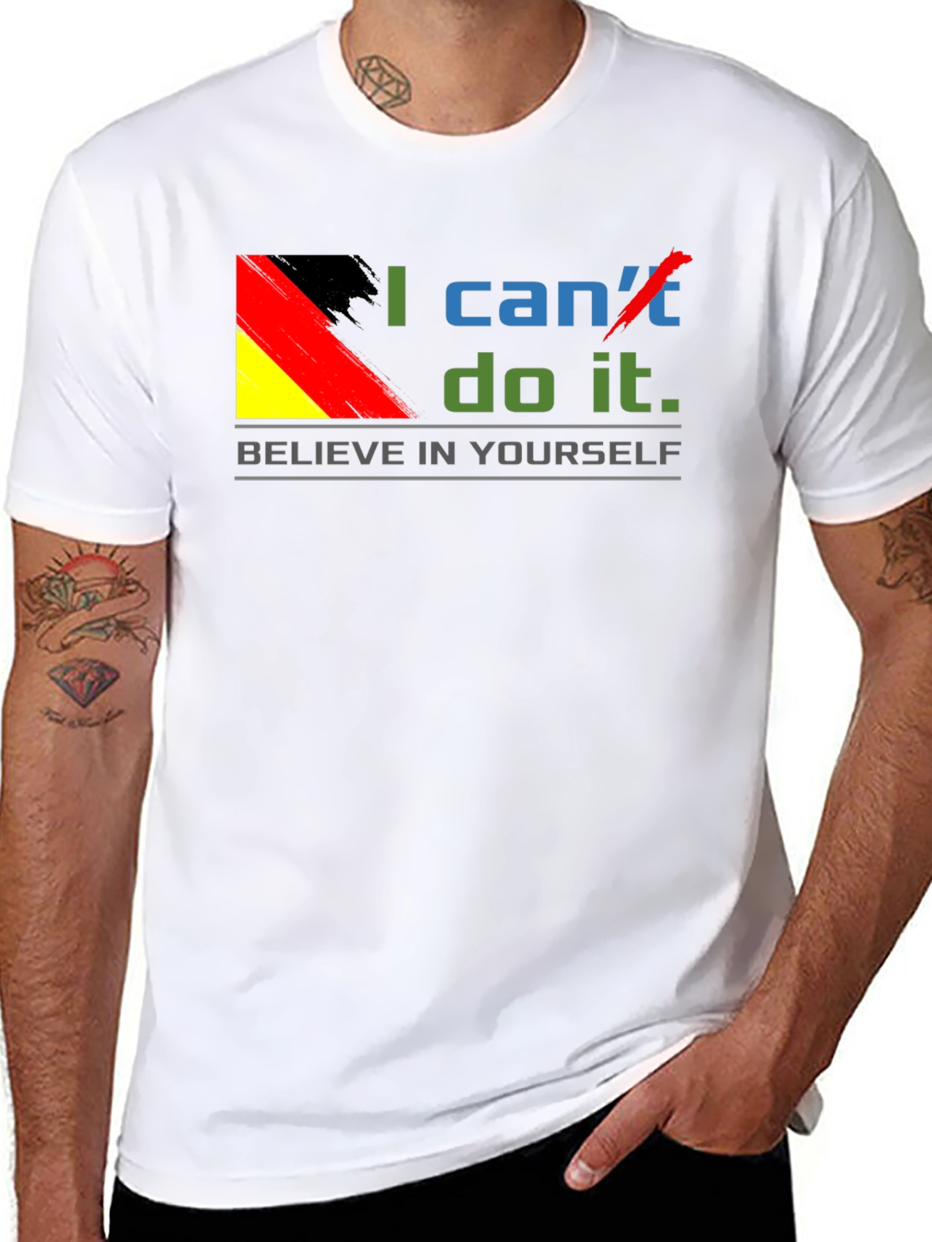 Believe In Yourself T-Shirt - Motivational Germany Flag Tee