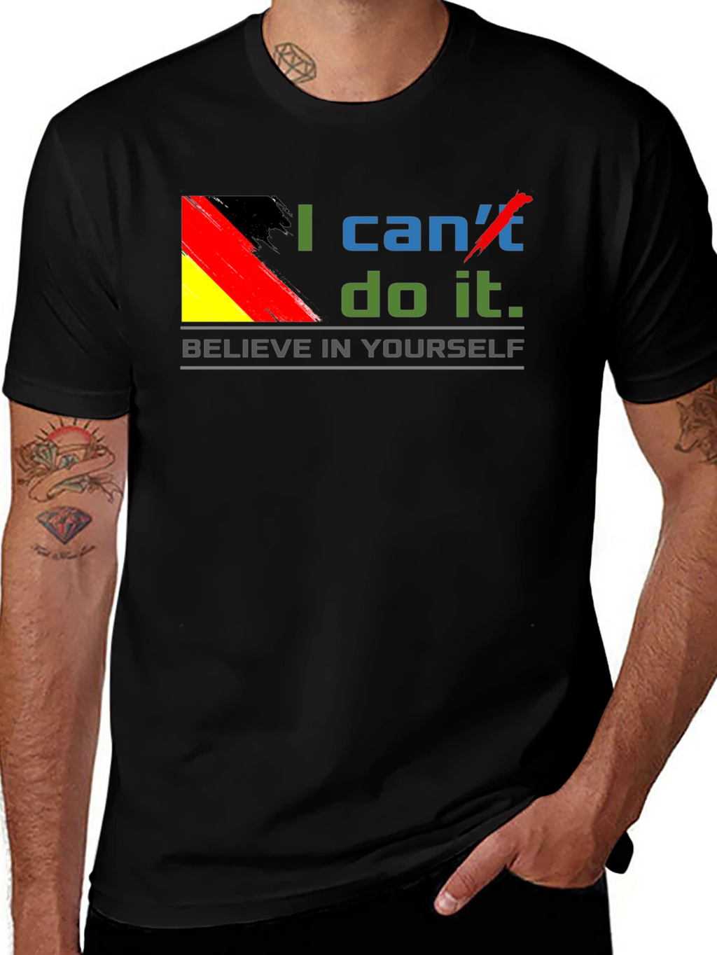 Believe In Yourself T-Shirt - Motivational Germany Flag Tee