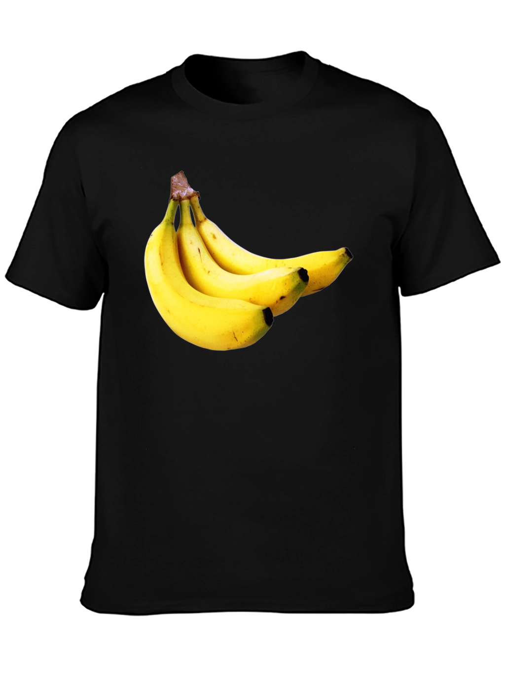 Banana Pattern Black T-Shirt
