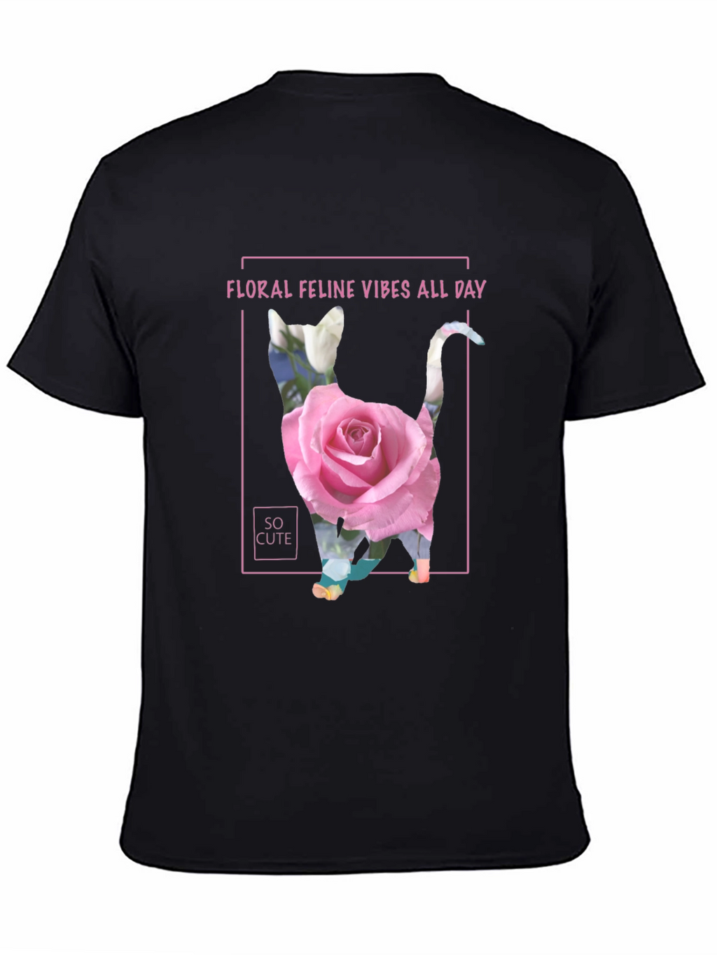 Floral Feline Vibes T-Shirt