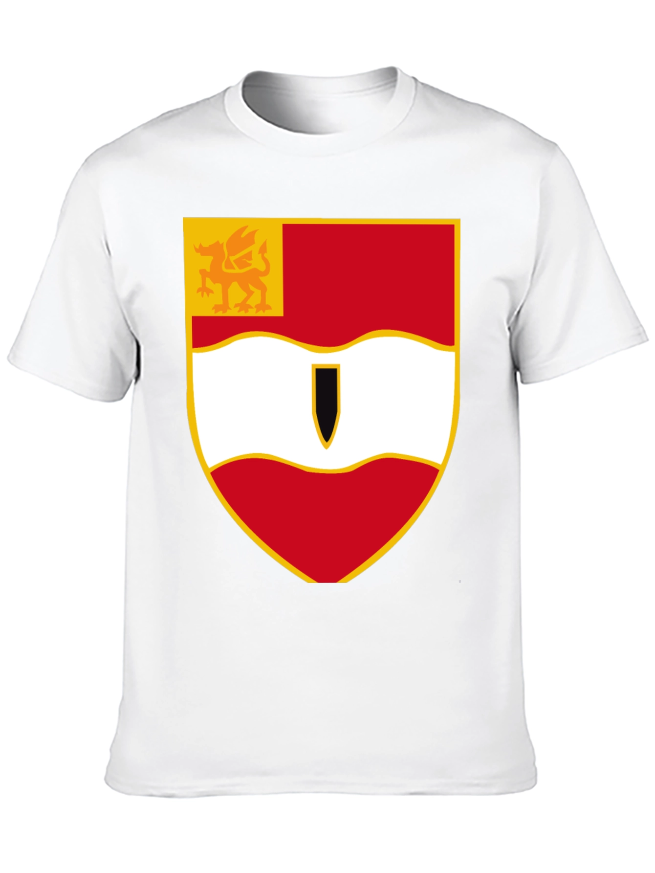 Heraldic Crest Shield Black T-Shirt