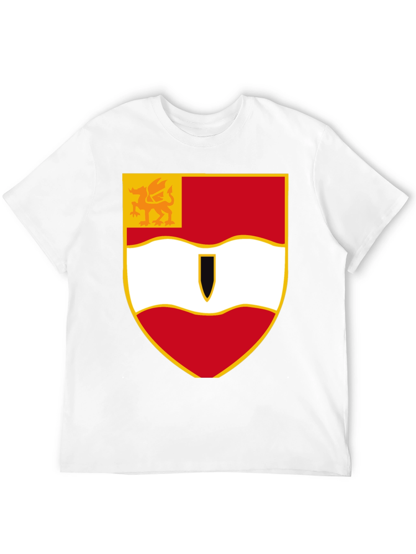 Heraldic Crest Shield Black T-Shirt