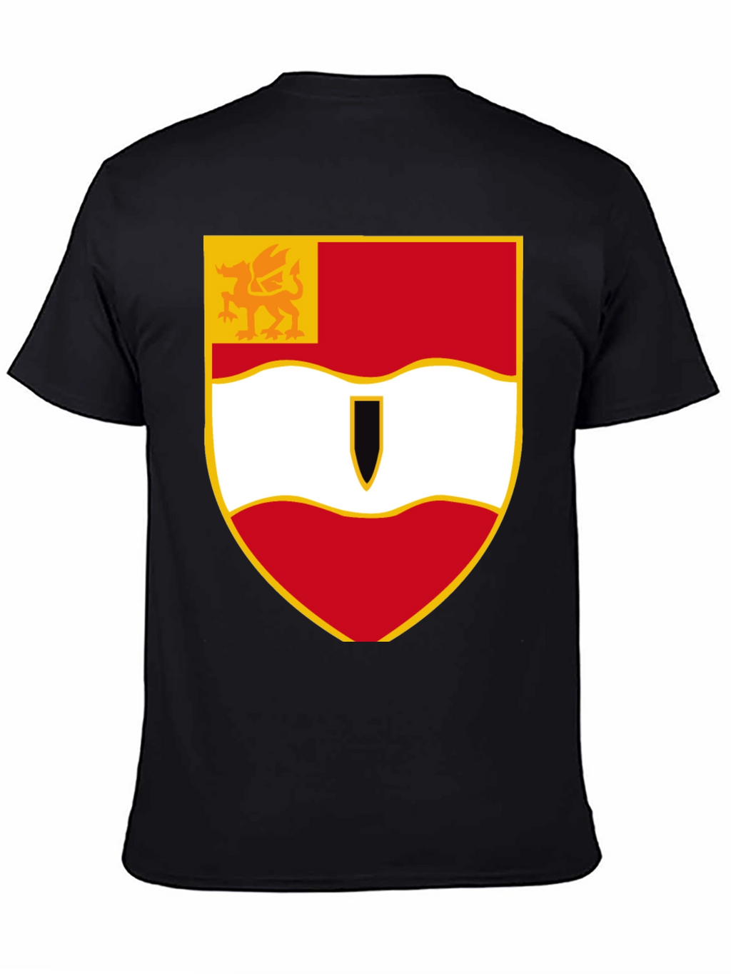 Heraldic Crest Shield Black T-Shirt