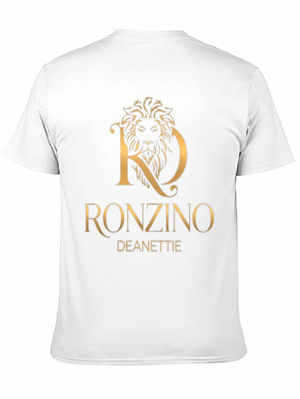 RonZino Deanettie Black T-Shirt Lion Gold Design