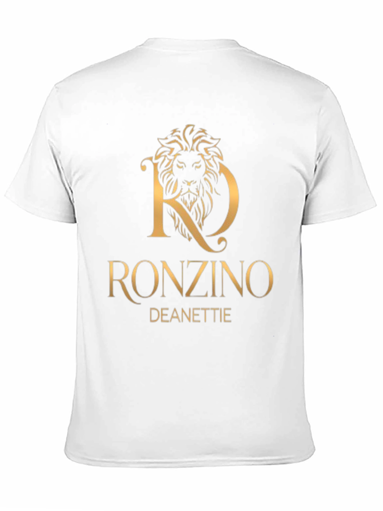 RonZino Deanettie Black T-Shirt Lion Gold Design
