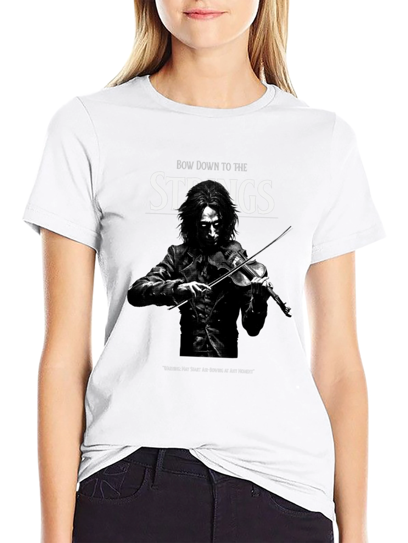 Bow Down to The Strings T-Shirt - Musician Tee