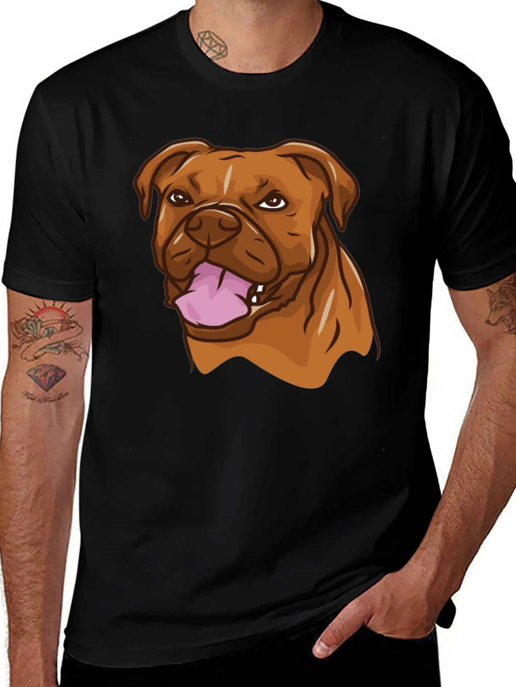Dog Breed Graphic Black T-Shirt