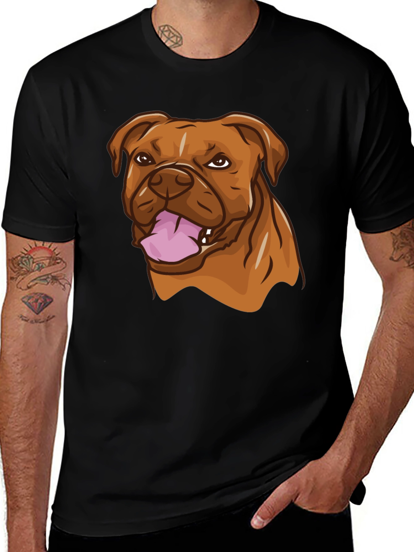Dog Breed Graphic Black T-Shirt