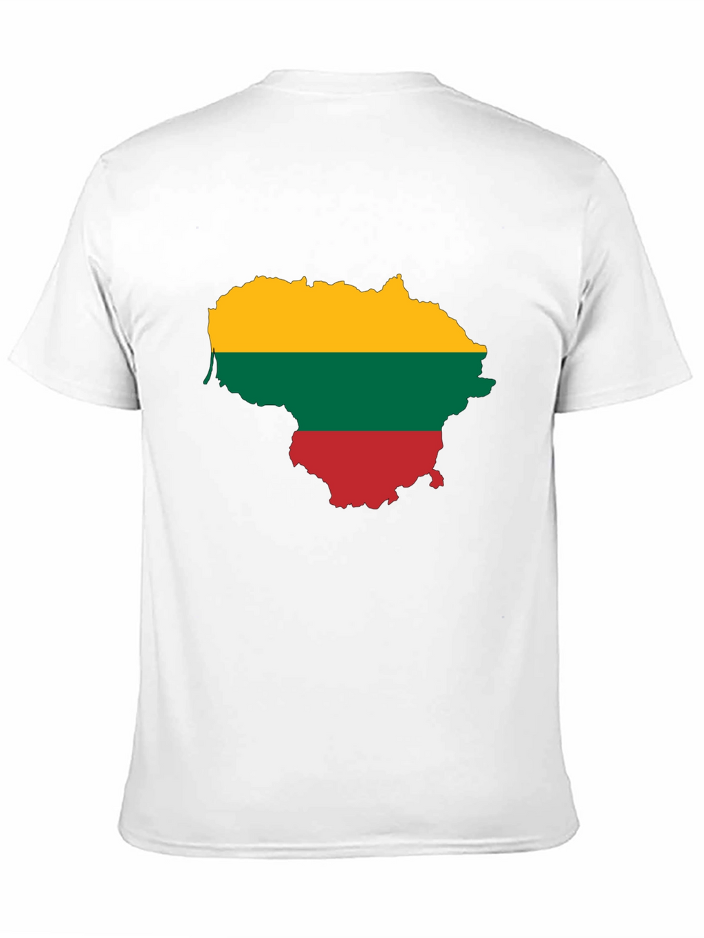 Lithuania Flag Map Graphic Tee - Black Casual Shirt
