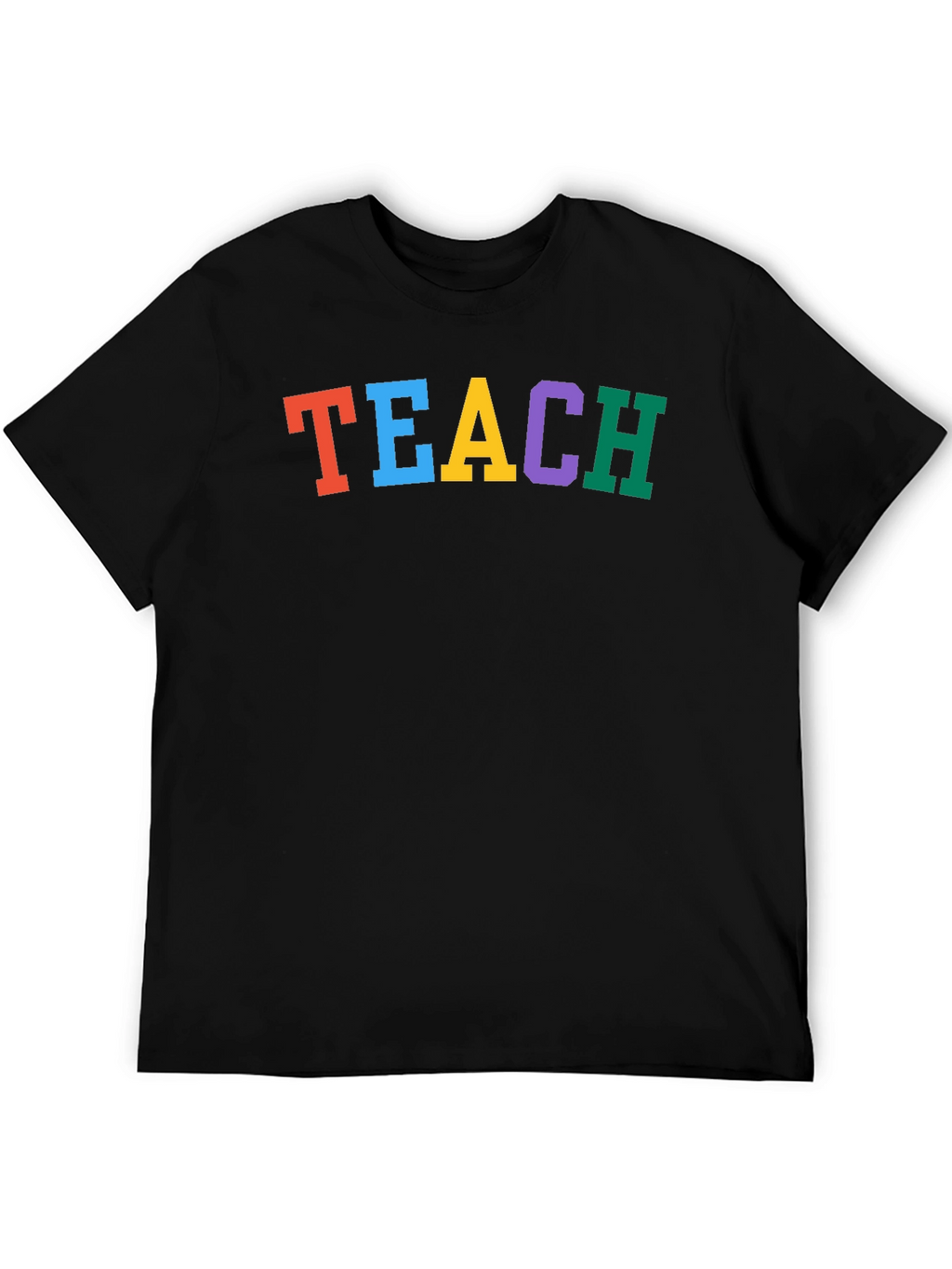Colorful TEACH Black T-Shirt