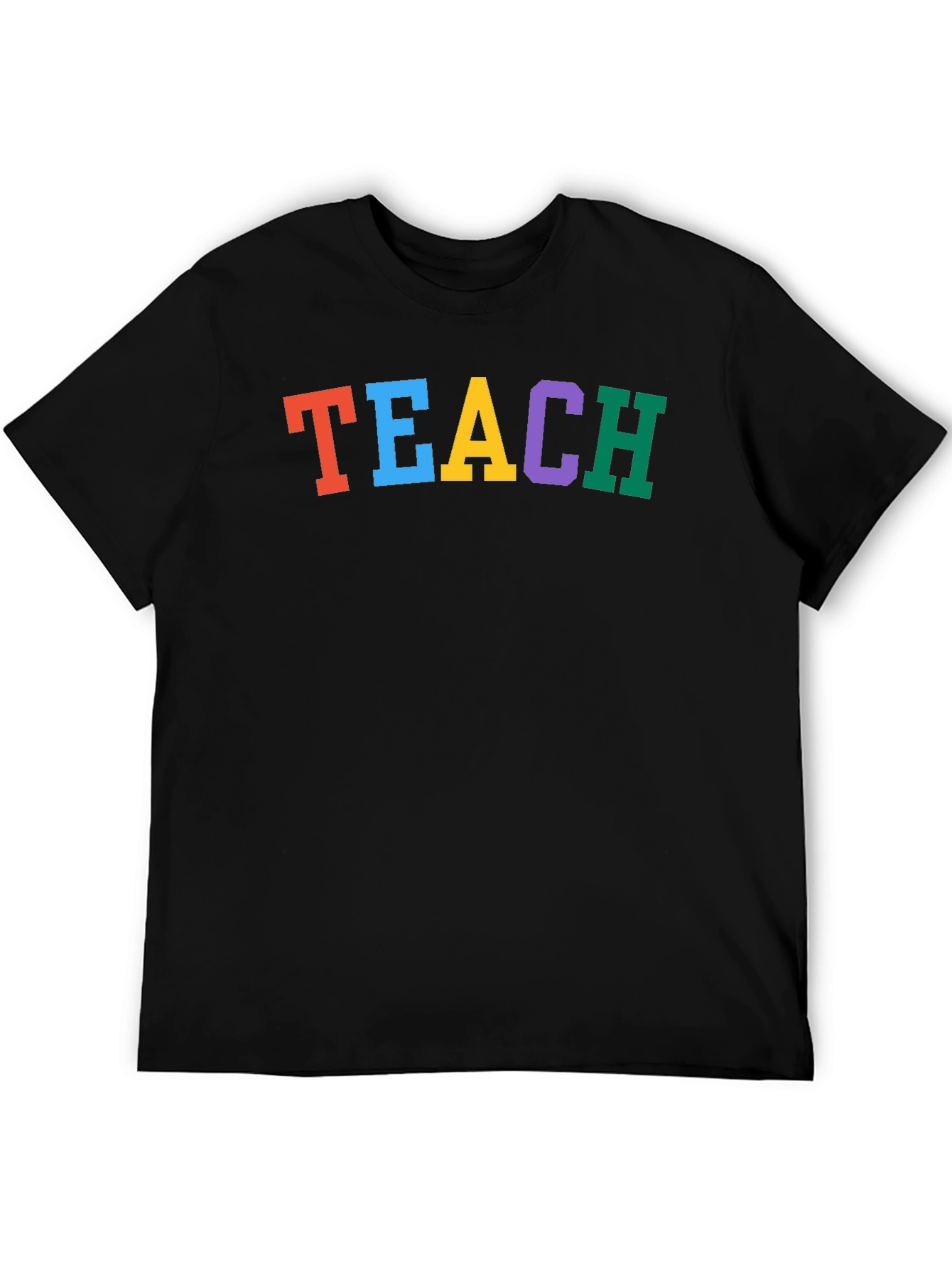 Colorful TEACH Black T-Shirt