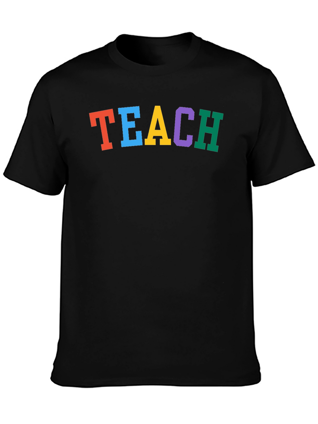 Colorful TEACH Black T-Shirt