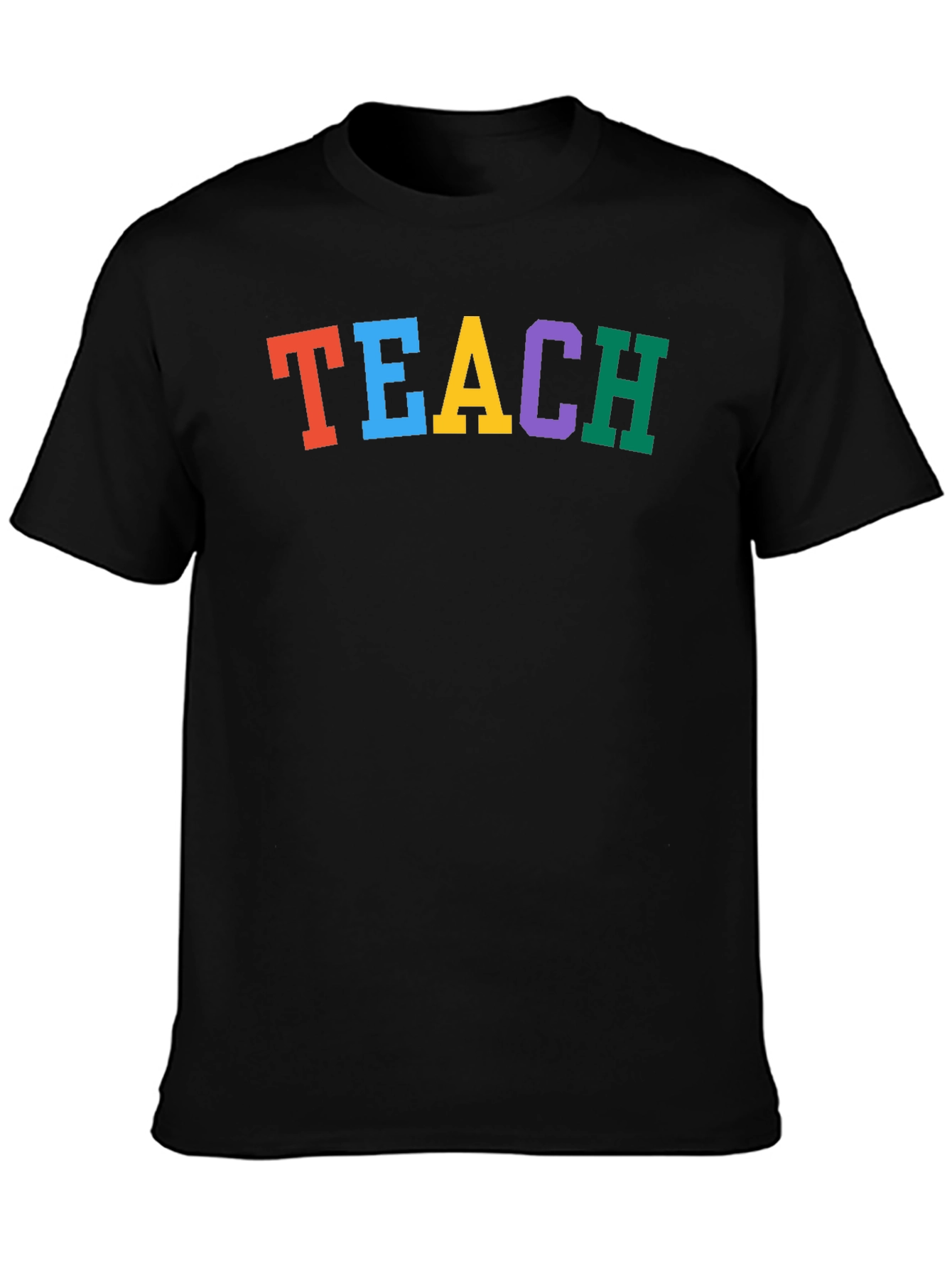 Colorful TEACH Black T-Shirt