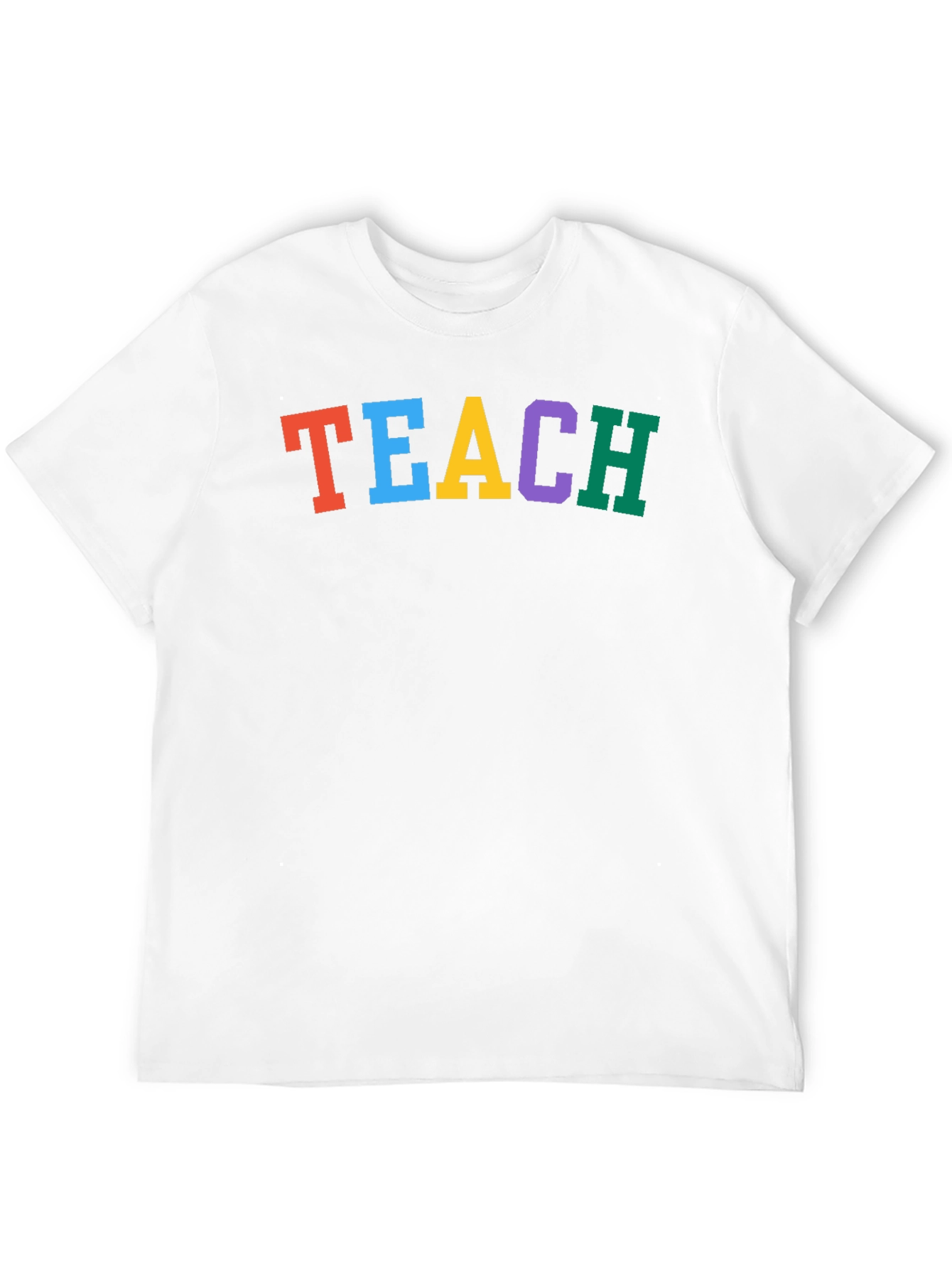 Colorful TEACH Black T-Shirt
