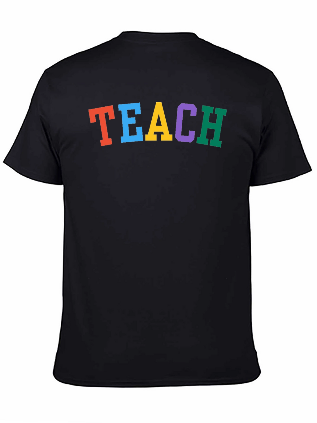 Colorful TEACH Black T-Shirt