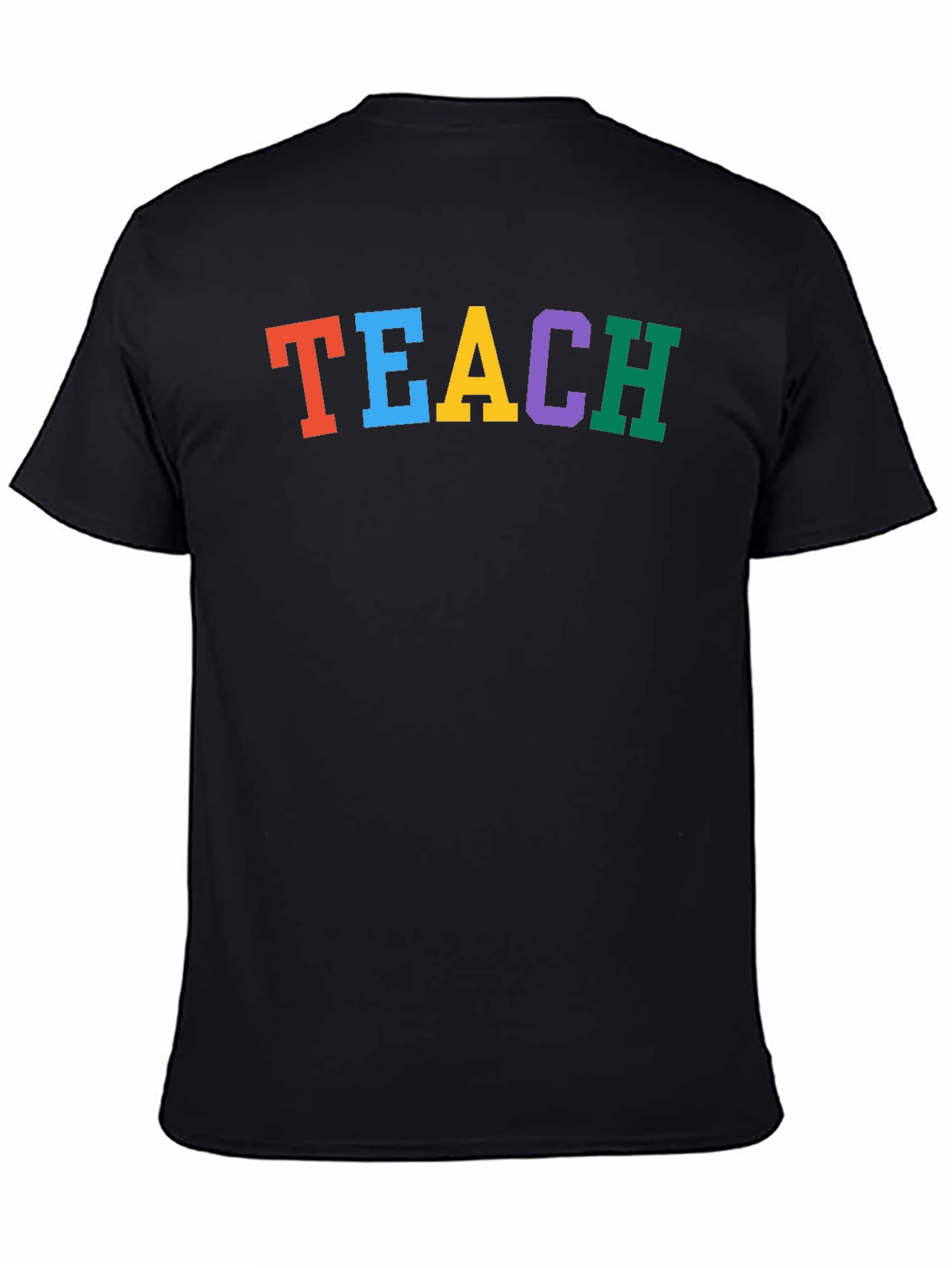 Colorful TEACH Black T-Shirt