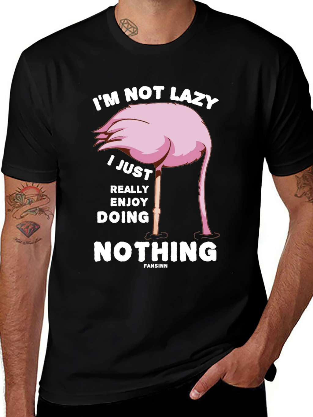 Funny Flamingo Lazy T-Shirt