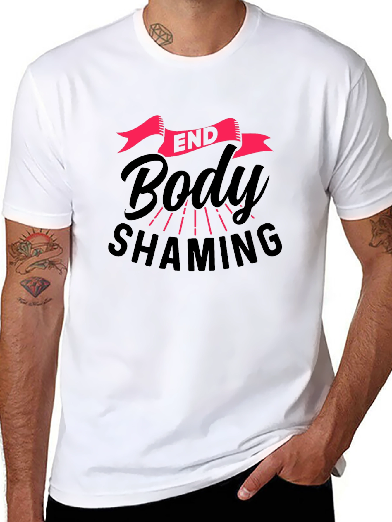 End Body Shaming Black Graphic Tee