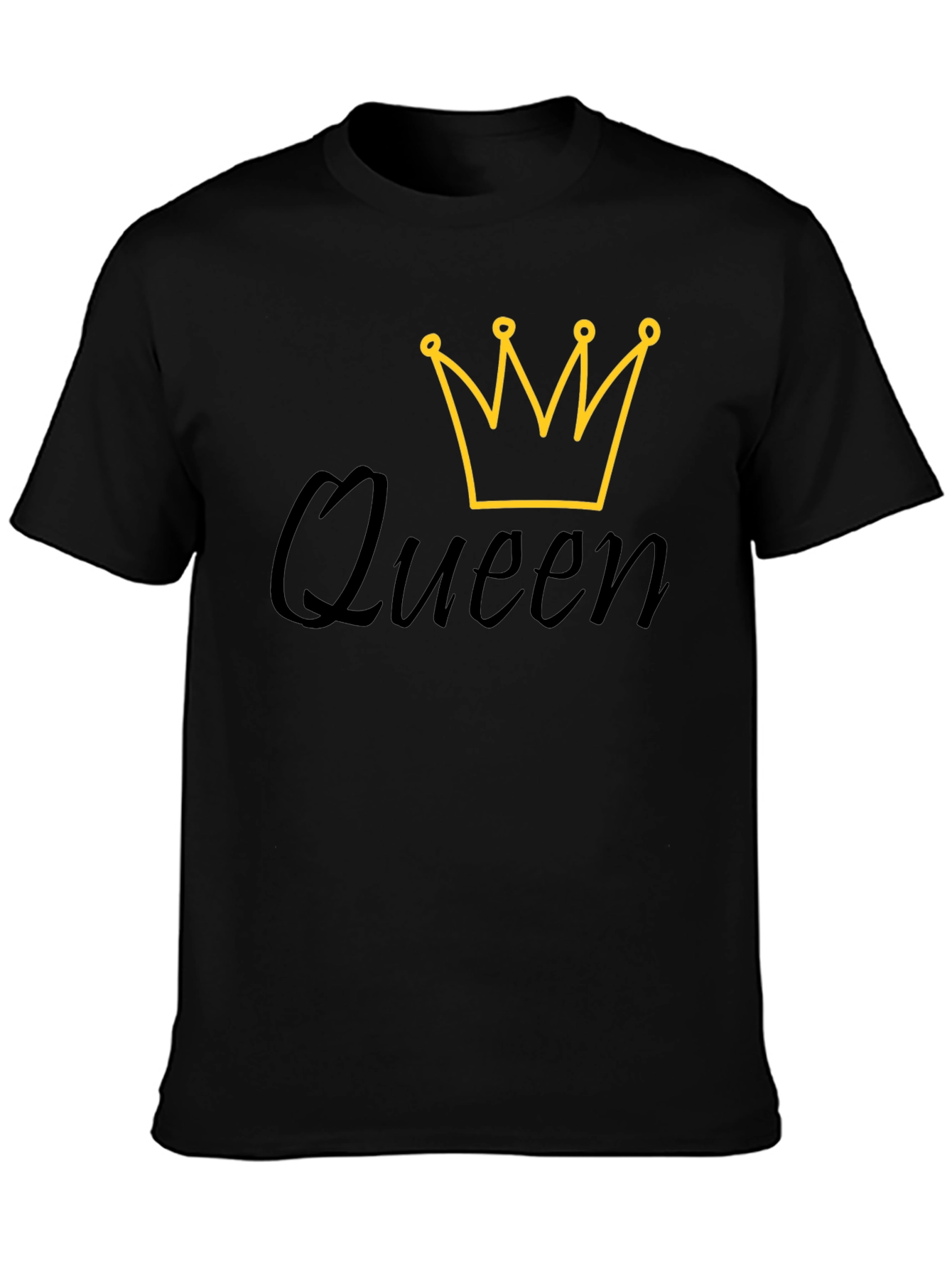 Queen Crown Graphic Black T-Shirt