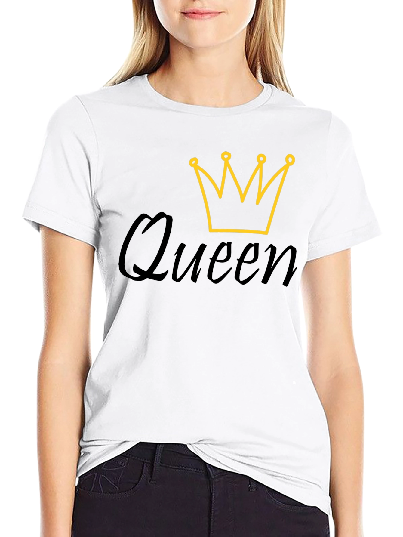 Queen Crown Graphic Black T-Shirt