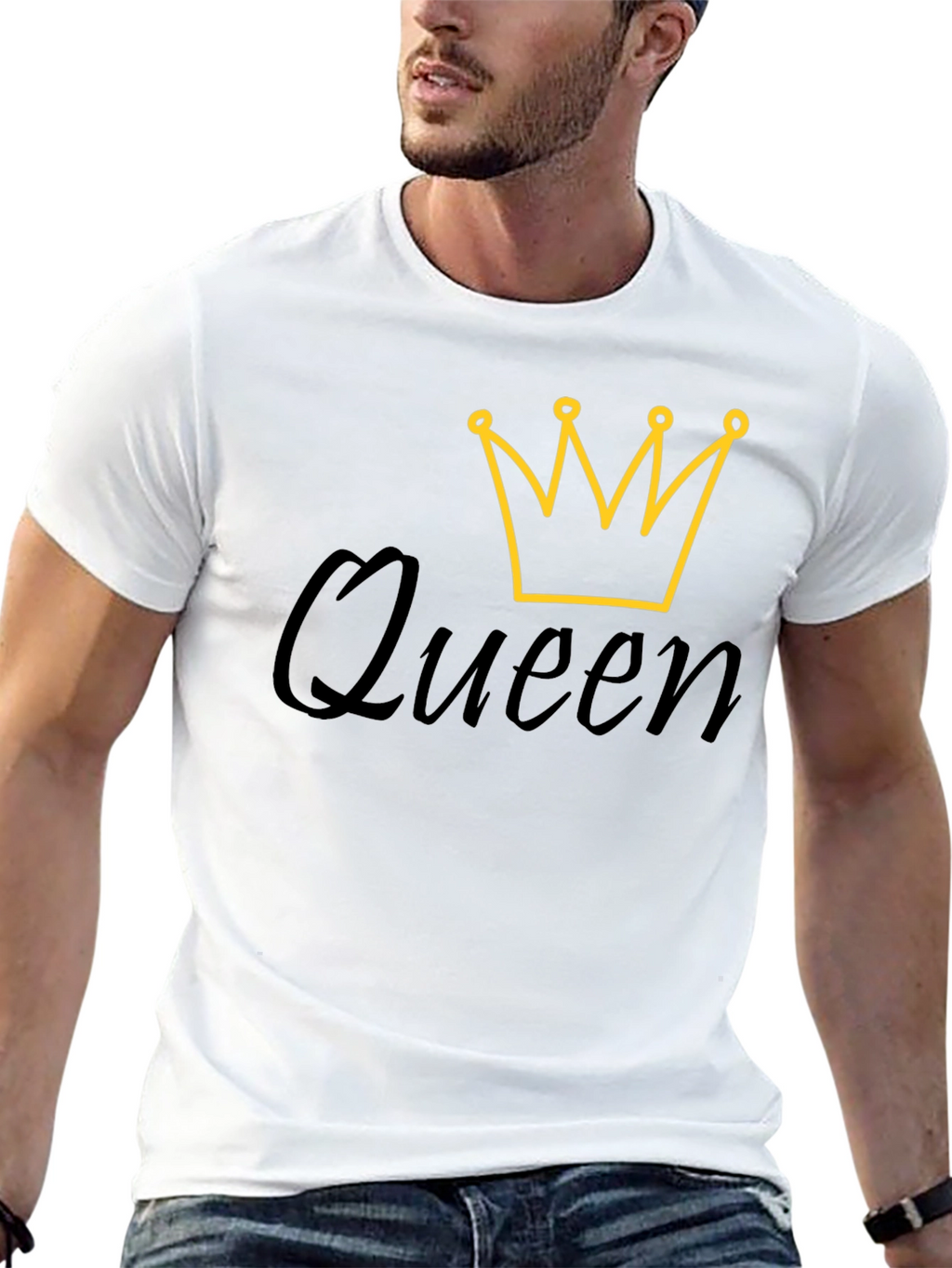 Queen Crown Graphic Black T-Shirt